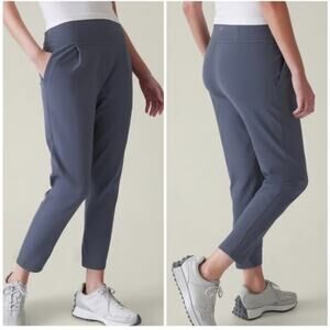 Athleta elation pants granite blue large tall NWT